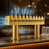 Thumbnail image #3 for Micro Matic Double Pedestal Air-Cooled Countertop Draft Beer Tower with 10 Brass Faucets, PVD Brass Finish