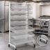 Thumbnail image #3 for Quantum Mobile Single-Sided Partition Wall Add-On Unit with 7 Baskets, 48 x 26 x 74 Inches, White/Chrome Finish