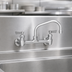 Thumbnail image #3 for Fisher Brass Backsplash Faucet with 6-Inch Swing Spout, Lever Handles, and 8-Inch Centers