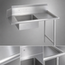 Thumbnail image #3 for John Boos Pro-Bowl 36-Inch Straight Soiled Dish Table with Right-to-Left Operation and 20-Inch Pre-Rinse Sink Bowl