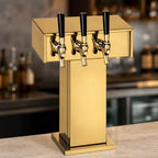 Thumbnail image #3 for Perlick Corporation 4006-3BTF 3-Faucet Tee Draft Beer Tower, Countertop, Glycol-Cooled, Brass Finish