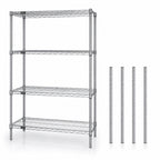 Thumbnail image #3 for Quantum WR86-3672S 4-Shelf Wire Shelving Starter Unit, 304 Stainless Steel, Stationary, 72"W x 36"D x 86"H