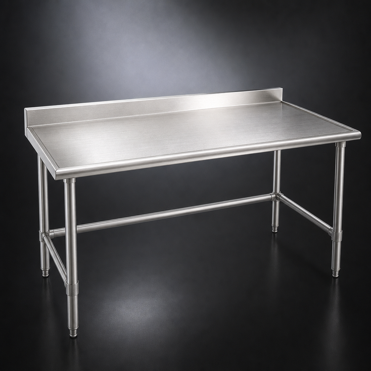 Product image #3 for Spec-Master Marine Series Stainless Steel Work Table, 84 x 30 Inches, 4-1/2 Inch Backsplash
