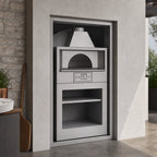 Thumbnail image #3 for Marra Forni Facade EF110G Enclosed Facade Gas-Fired Brick Pizza Oven with 43.25-Inch Round Deck and Programmable Touchscreen