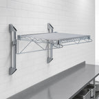 Thumbnail image #3 for Quantum WC14-CB2460GY Cantilever Wall-Mount Wire Shelving Unit, 60"W x 24"D, Gray Epoxy Finish