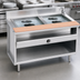 Thumbnail image #3 for La Rosa Refrigeration 30 x 28 Inch Gas Wet-Only Open-Well Hot Food Table with 2 Openings and Cabinet Base