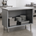 Thumbnail image #3 for Eagle Spec-Master Open Front Cabinet Base Work Table, 96 x 24 Inches, 14/304 Stainless Steel Top