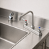 Thumbnail image #3 for T&S Brass Deck-Mount Workboard Faucet with Swing Nozzle, Aerator, Spray Valve and 48-Inch Hose, 8-Inch Centers