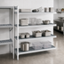 Thumbnail image #3 for Fermostock 4-Tier Gray Polymer Shelving Expansion Kit, 59W x 18D x 66H