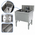 Thumbnail image #3 for Advance Tabco Prestige 24-Inch 2-Compartment Stainless Steel Underbar Sink Unit with Faucet and 7-Inch Backsplash