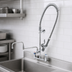 Thumbnail image #3 for T&S Brass EasyInstall 8-Inch Wall Mount Pre-Rinse Unit with Add-On Faucet, 15-Inch Double Joint Swing Nozzle, 44-Inch Hose, and Low-Flow Spray Valve