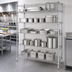 Thumbnail image #3 for Quantum 36 Inch W x 30 Inch D x 86 Inch H Stationary 5-Shelf 304 Stainless Steel Wire Shelving Starter Kit