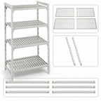 Thumbnail image #4 for Cambro Camshelving® Premium CPU186084V4PKG 4-Shelf Vented Polymer Shelving Stationary Starter Unit, 18 x 60 x 84 Inches