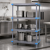 Thumbnail image #3 for Quantum Millenia 4-Shelf Polymer Shelving Starter Unit, 30W x 24D x 62H, Gray