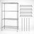 Thumbnail image #3 for Quantum 36-Inch x 12-Inch x 63-Inch Chrome-Plated Wire Shelving Starter Kit
