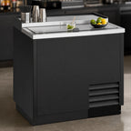 Thumbnail image #3 for True Mfg. - General Foodservice TD-36-12-HC 36-Inch Flat Top Bottle Cooler, 1 Lid, Stainless Steel Countertop, Black Exterior