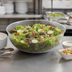 Thumbnail image #4 for Carlisle 15 Qt Clear Acrylic Round Pebbled Salad Bowl