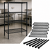 Thumbnail image #3 for Quantum 4-Shelf Stationary Wire Shelving Starter Kit, 30 Inch Wide x 86 Inch High, Black Epoxy Antimicrobial Finish