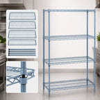 Thumbnail image #3 for Quantum WR63-2130GY 4-Shelf Wire Shelving Starter Kit, 30"W x 21"D x 63"H, Gray Epoxy Finish