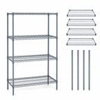 Thumbnail image #3 for Quantum WR54-1842GY 4-Shelf Wire Shelving Starter Unit, 42 x 18 x 54 in, Gray Epoxy Finish