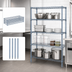 Thumbnail image #3 for Quantum Gray Epoxy Antimicrobial Wire Shelving Starter Kit, 36 x 14 x 63 Inches, 4-Shelf Stationary Unit