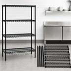 Thumbnail image #3 for Quantum WR74-3060BK Stationary Black Epoxy Wire Shelving Starter Unit, 4 Shelves, 60"W x 30"D x 74"H