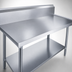 Thumbnail image #3 for Duke 84-Inch x 30-Inch Stainless Steel Work Table with 10-Inch Riser, Marine Edge, and Galvanized Undershelf