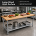 Thumbnail image #3 for John Boos 108-Inch Wood Top Work Table with Adjustable Undershelf, Northern Hard Rock Maple