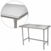 Thumbnail image #3 for Advance Tabco 108-Inch x 24-Inch Flat Top Open Base Work Table with 430 Stainless Steel Top and Galvanized Legs
