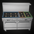 Thumbnail image #3 for Southbend Ultimate 60-Inch Gas Restaurant Range with 9 Open Burners, Standard Oven, and Convection Oven