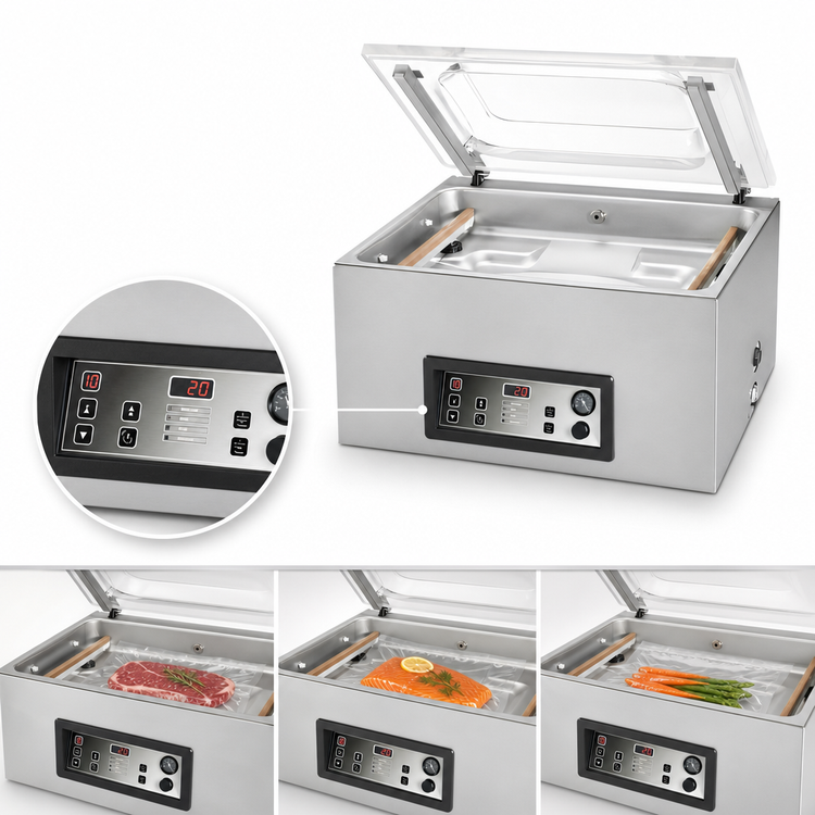 Product image #3 for ATMOVAC Chinook 16D Countertop Single-Chamber Vacuum Sealer with Dual 16-Inch Seal Bars