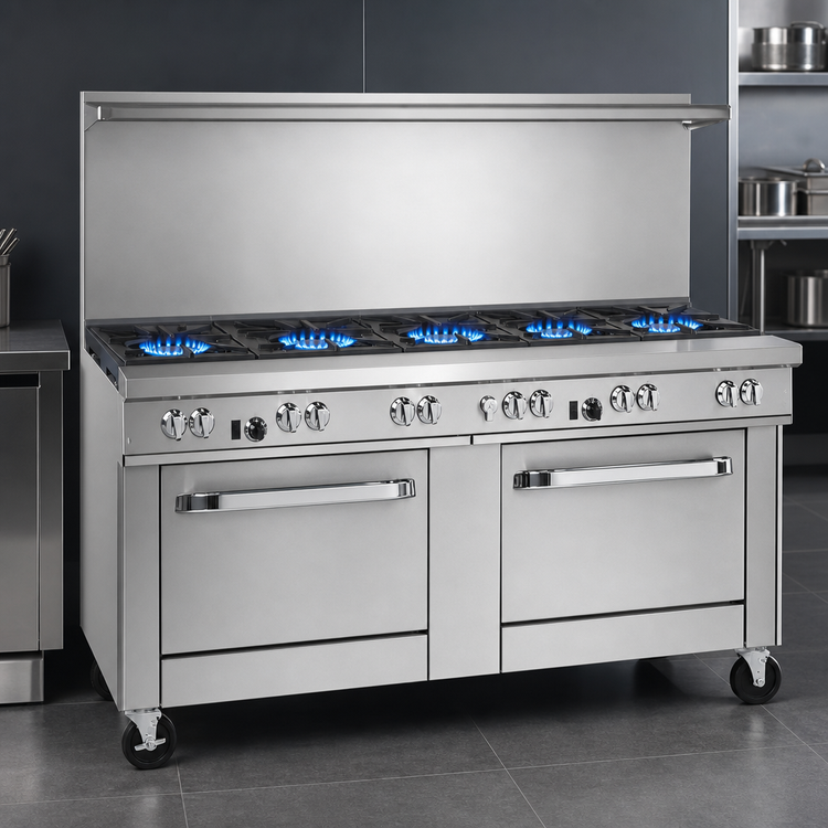 Product image #3 for Southbend Ultimate 72-Inch Commercial Gas Range with 6 Open Burners, 36-Inch Griddle, and 2 Convection Ovens