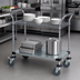 Thumbnail image #3 for Quantum WRC-2142-2CG 42-Inch x 21-Inch Chrome-Plated Utility Bus Cart with Wire and Solid Shelves, 1200 lb Capacity
