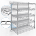 Thumbnail image #3 for Eagle Group QuadTruss Piggyback 5-Tier Wall-Mounted Open Wire Shelf Kit, 48 x 18 Inch, Chrome