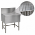 Thumbnail image #3 for Eagle Spec-Bar Freestanding Open Base Stainless Steel Workboard with 8 Inch Backsplash, Perforated Insert, and Drain, 42
