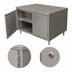 Thumbnail image #3 for BK Resources Stainless Steel Chef Table Cabinet Base with Locking Hinged Doors, 18 x 30 Inches
