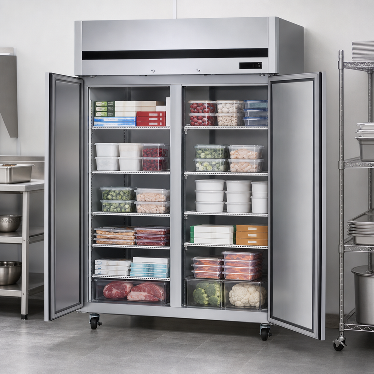 Product image #3 for Kool-It Signature Two-Section Reach-In Freezer with Solid Doors, 43 Cu. Ft., Top-Mounted Self-Contained Refrigeration