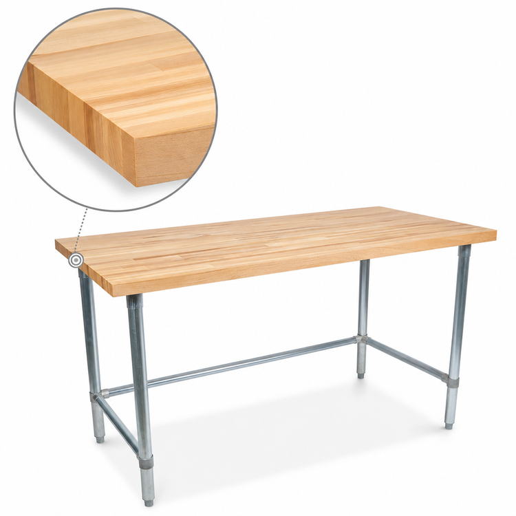Product image #3 for John Boos 48 In. x 24 In. Wood Top Work Table with 1-3/4 In. Thick Maple Top