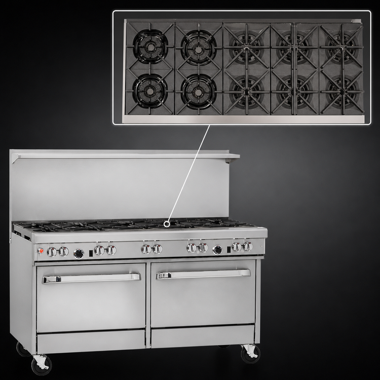Product image #3 for Southbend Ultimate 60-Inch Gas Restaurant Range with 9 Burners and 2 Standard Ovens