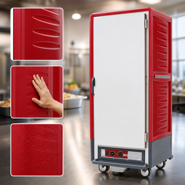 Product image #3 for Metro C5 3 Series Full Height Heated Holding Cabinet, Solid Door, Fixed Wire Slides, Red Insulation Armour