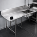Thumbnail image #3 for Eagle Spec-Master Left-Hand Island Soiled Dishtable with Pre-Rinse Sink, 72-Inch Machine-to-Corner x 60-Inch Corner-to-End, 14/304 Stainless Steel