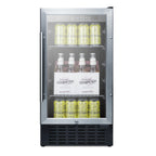 Thumbnail image #1 for Summit Commercial SCR1841BADA Commercial Beverage Center, 2.7 cu. ft., Glass Door, Black, Built-In or Freestanding