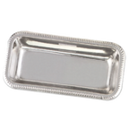 Thumbnail image #1 for Alegacy Foodservice Products 51140 Rectangular Stainless Steel Serving Tray, 9" x 4-1/2" x 1-1/4" Case of 12