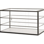 Thumbnail image #2 for Cal-Mil Onyx 23765-3-13 3-Tier Rectangular Knockdown Buffet Stand, White Composite Base, 42"W x 24"D x 23"H