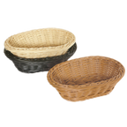 Thumbnail image #1 for G.E.T. Clipper Mill WB-1504-HY Oval Polypropylene Polyweave Basket, Honey, 9-1/4 x 6-3/4 x 3-1/4 in Case of 12