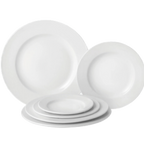 Thumbnail image #1 for Tableware Solutions USA Pure White PWE10029 China Plate, 11-1/2" Round, Wide Rim Case of 6