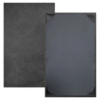 Thumbnail image #1 for Risch Harley HAR-1V 8.5X14 Single-View Faux-Leather Menu Cover, 8-1/2" x 14", Black Case of 25
