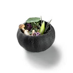 Thumbnail image #1 for JB Prince Pordamsa R913 8B Porcelain Sea Urchin Design Dish, 2.7 oz., Black, Round, 2.92" Dia. x 1.71"H