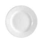 Thumbnail image #1 for CAC China Corona CRO-21 Porcelain Round Plate, 12" Diameter, 1-1/4" High, Embossed Rim 1 Dozen