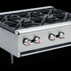 Thumbnail image #5 for Serv-Ware SHPS-36 36-Inch Six-Burner Natural Gas Commercial Hot Plate with Legs, Stainless Steel and Cast Iron Grates